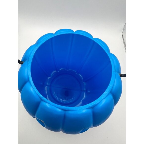 VTG Rare Lisa Frank Halloween Jack-O-Lantern Blue Plastic Pumpkin Pail Bucket - Picture 7 of 11